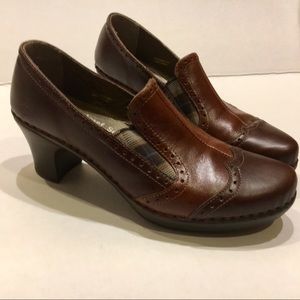 Josef Seibel 38 Wingtip Oxford Leather Heels 7.5